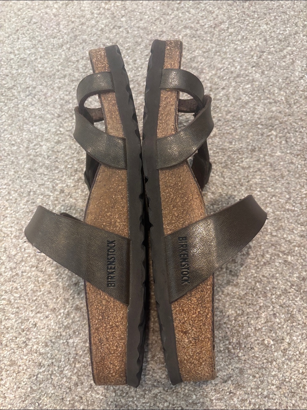 Birkenstock Brown Leather Double-Strap Sandals with Buckles - Picture 6 of 7